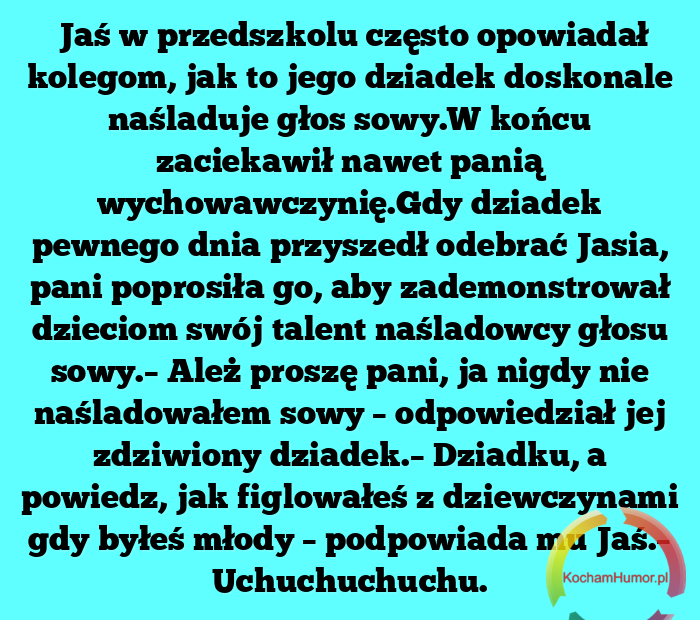 Dziadek udaje sowę